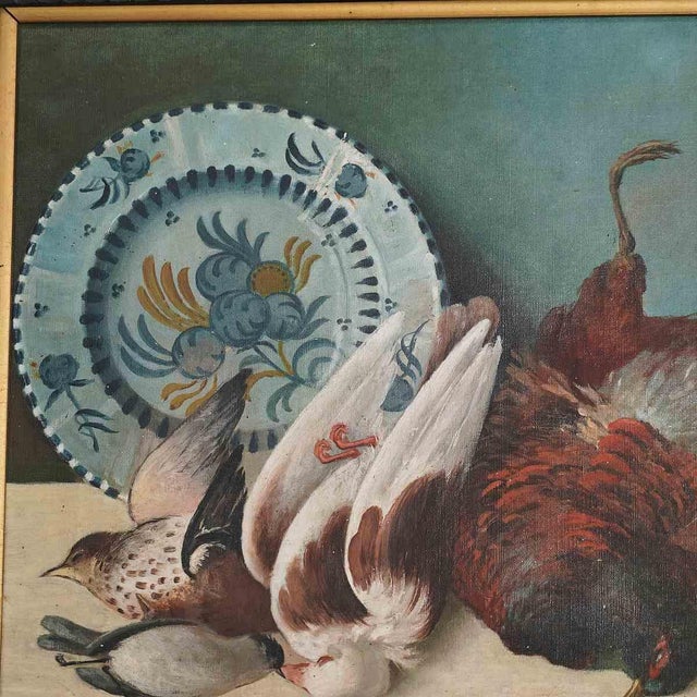 Still Lifes, Early 1900s, Oil on Canvases, Framed, Set of 2 For Sale - Image 3 of 10