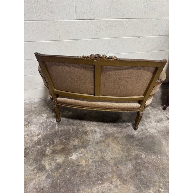 19th Century Heavily Carved Louis VXISettee For Sale In Richmond - Image 6 of 10