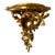 Vintage Hand Carved Giltwood Wall Bracket. Italian Handmade Scrollwork Shelf. Rococo Style For Sale