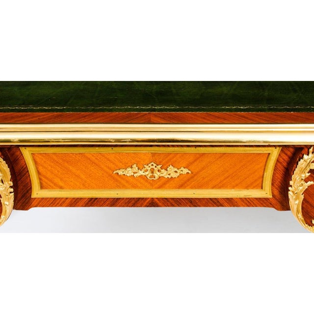 19th Century French Louis Revival Ormolu Bureau Plat Desk For Sale - Image 5 of 18