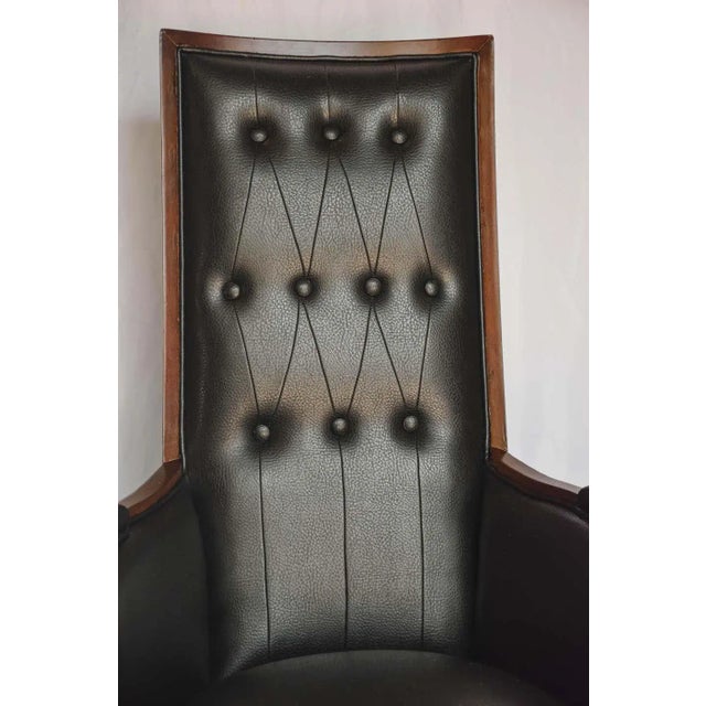 Mid Century Modern Hollywood Regency High Back Armchairs - a Pair For Sale - Image 9 of 13