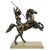 Tommaso Campajola, Indian Warrior on Horseback with Lancia and Fair, 1920s, Bronze & Marble For Sale
