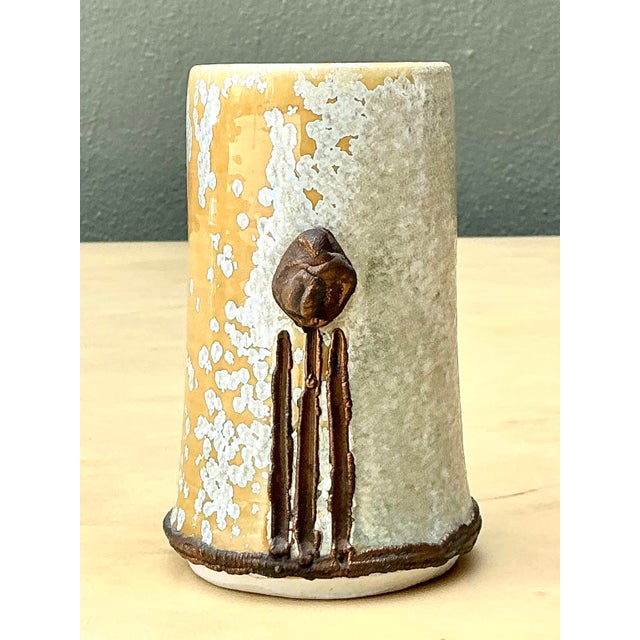 Vintage Original Studio Pottery Vase For Sale - Image 4 of 12