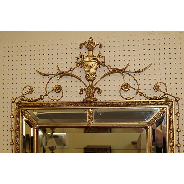 Friedman Brothers ​Adam Style Gold Gilt Vertical Beveled Mirror Made by Friedman Brothers For Sale - Image 4 of 10