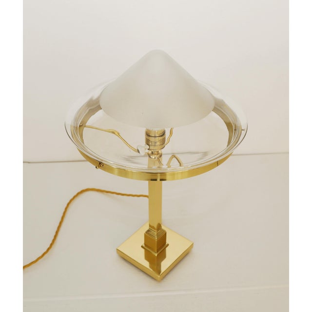 Art Nouveau Floor Lamp in Brass and Glass, 1890s For Sale - Image 4 of 8