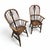 4 x Antique Windsor 2 Low / 2 high Spindle Back Arm Chair In Elm Wood / 19th Century