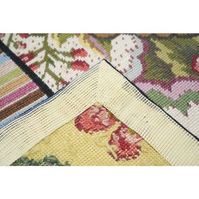 Hand Knotted Needle Point Wool Rug 3'0" X 8'0" For Sale - Image 10 of 10