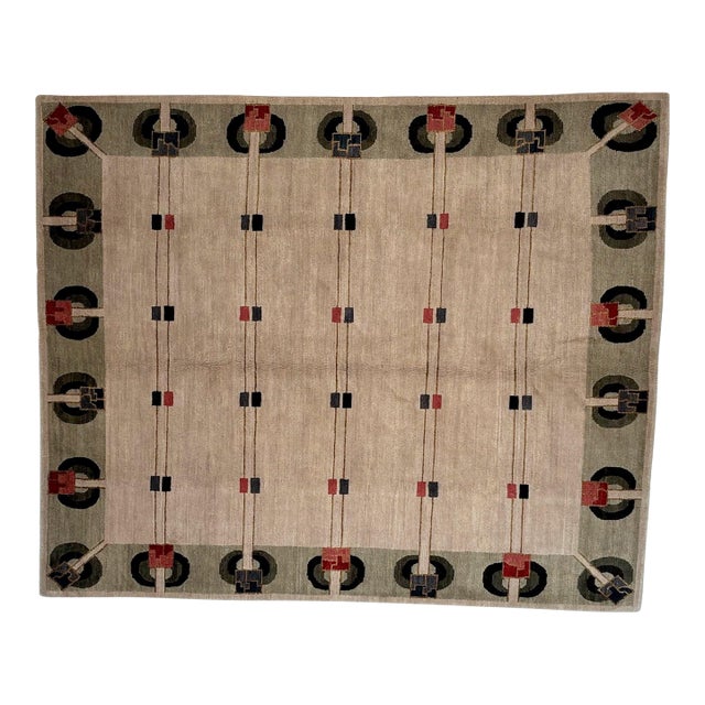 Silk and Wool Nepalese , 8'2" X 10' For Sale