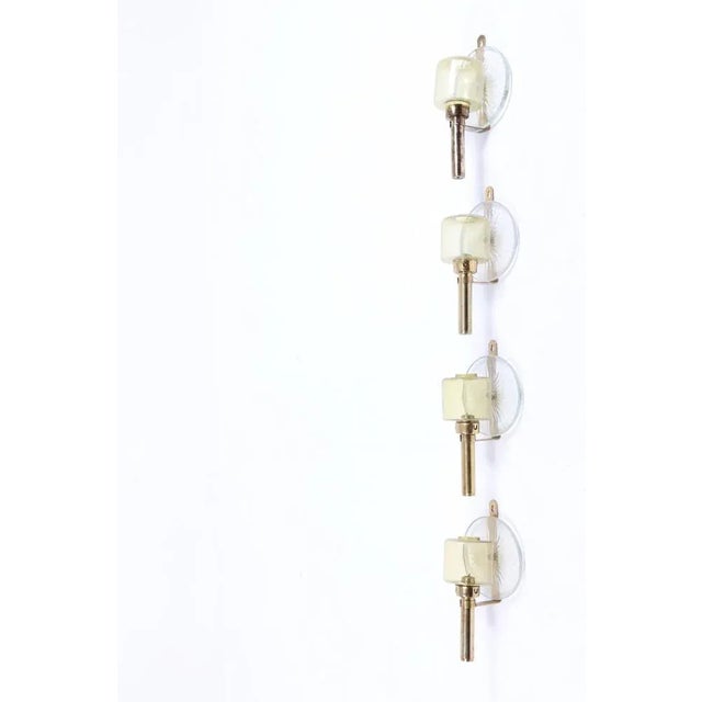 Mid-Century Wall Candleholders in Brass, Sweden, 1950s, Set of 4 For Sale - Image 4 of 7