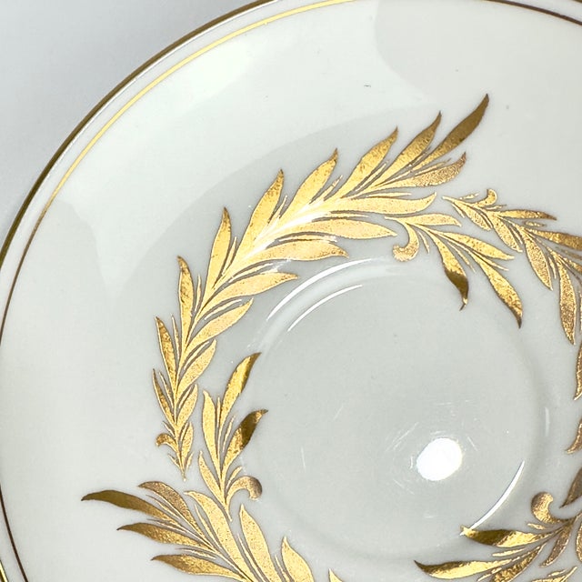 Gold-Embellished Vintage Porcelain Wall Plate Curation - Group of 7 For Sale - Image 12 of 18