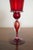 Ruby Red Italian Handcrafted Chalice in Blown Murano Glass 1970s For Sale - Image 8 of 11
