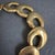 Metal Vintage Chunky Gold Tone Collar Necklace Statement Maximalist Crescent Moon C Link 17" For Sale - Image 7 of 10