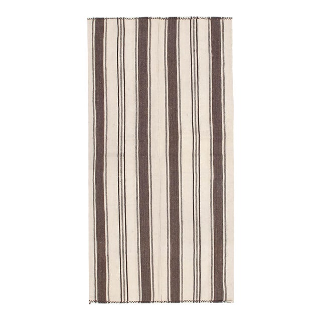 Striped Vintage Wool Kilim Rug - 3`1" X 6`0" For Sale