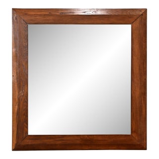 Early 20th Century Large French Oak Frame with New Mirror Glass For Sale