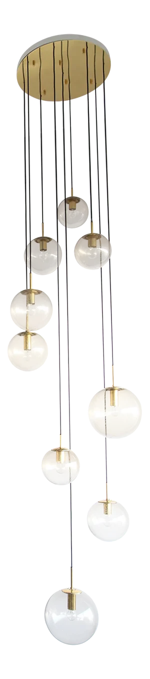 Large Glass Cascade Drop Light Lamp from Limburg, 1960s