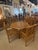 Brown Vintage Bamboo Rattan Reed Dining Game Table & 4 Dining Arm Chairs For Sale - Image 8 of 12