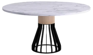 White Marble Mewoma Dining Table by Jonah Takagi