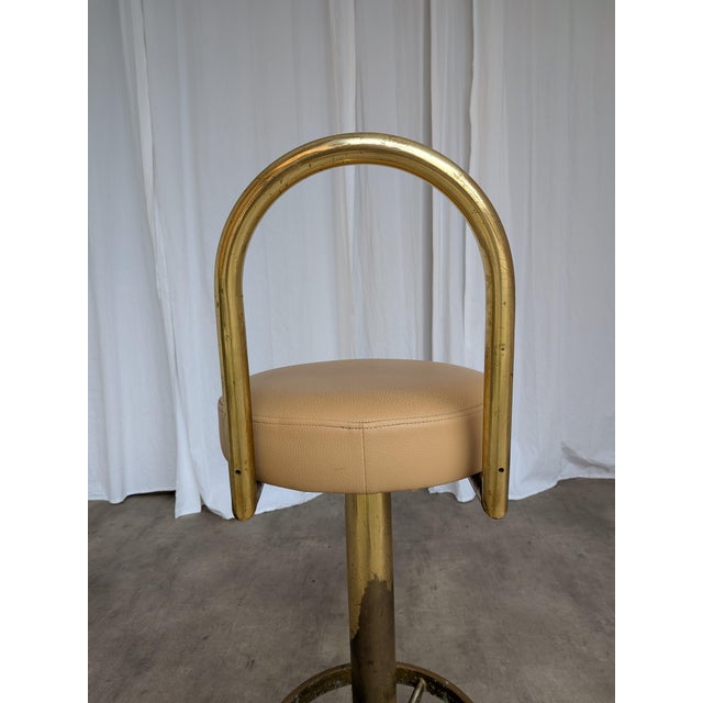 Mid-Century Modern Italian Brass Bar Stool, 1960s For Sale - Image 4 of 18