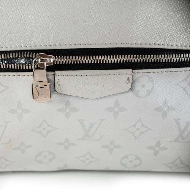 Animal Skin Louis Vuitton Discovery Taigarama Grey Monogram Canvas Backpack Bag For Sale - Image 7 of 12