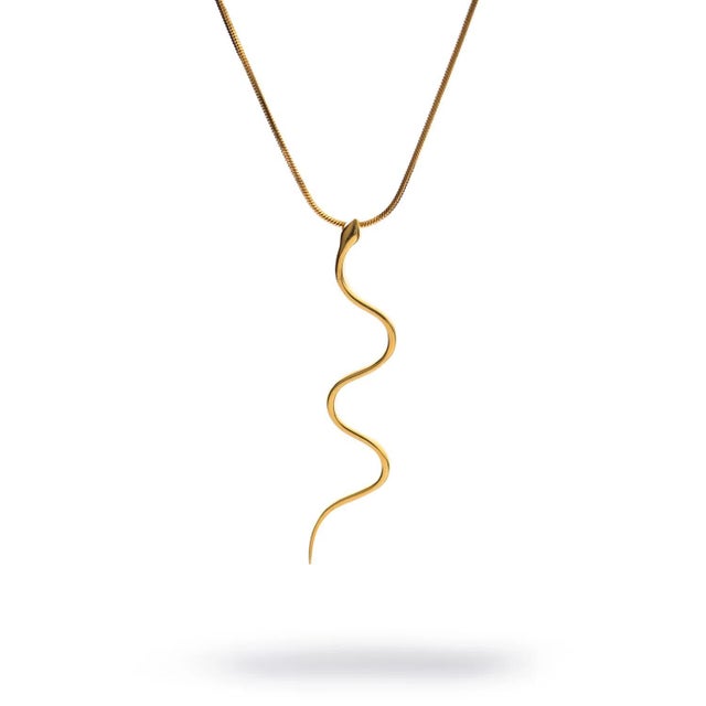 Eternal Serpent Gold Necklace For Sale - Image 11 of 11