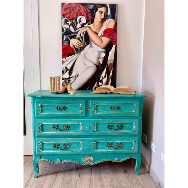 Mid-20th Century Louis XV French Chest of Drawers, 1950s For Sale - Image 4 of 18