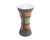 A West German ceramic vase produced by Dümler and Breiden. This mid-century vase tapers at the center and has a black grid...