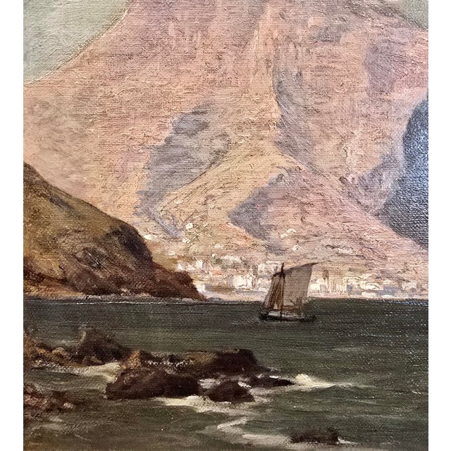 Late 19th Century Laurits Holst -19th Century View of Madeira Rocky Coastline in Portugal -Oil Painting For Sale - Image 5 of 8