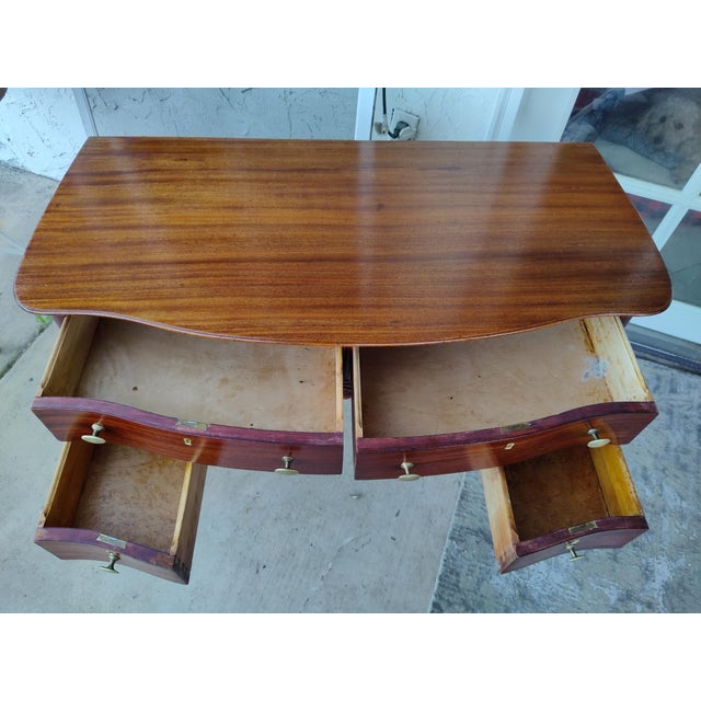 Mid-18th Century English Queen Anne Style Mahogany Lowboy For Sale - Image 10 of 12
