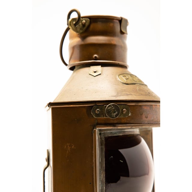 Copper 1902 Copper Port Ship Lantern by Tung Woo For Sale - Image 8 of 12