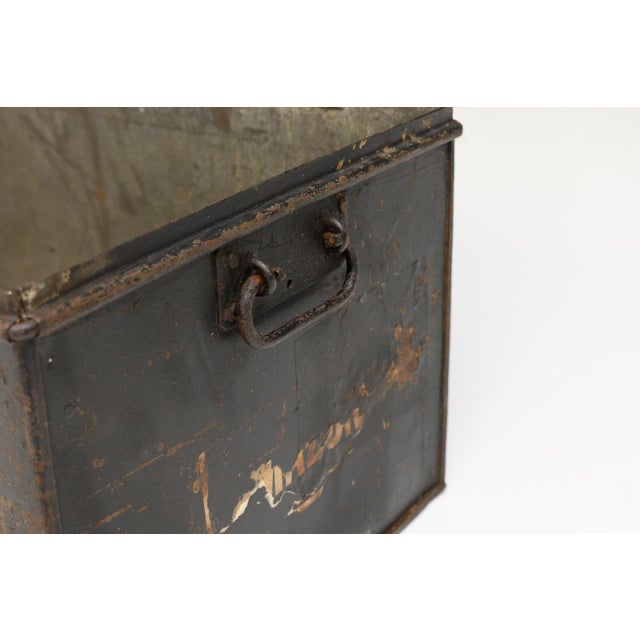Metal Small Trunk, 1950 For Sale - Image 7 of 8