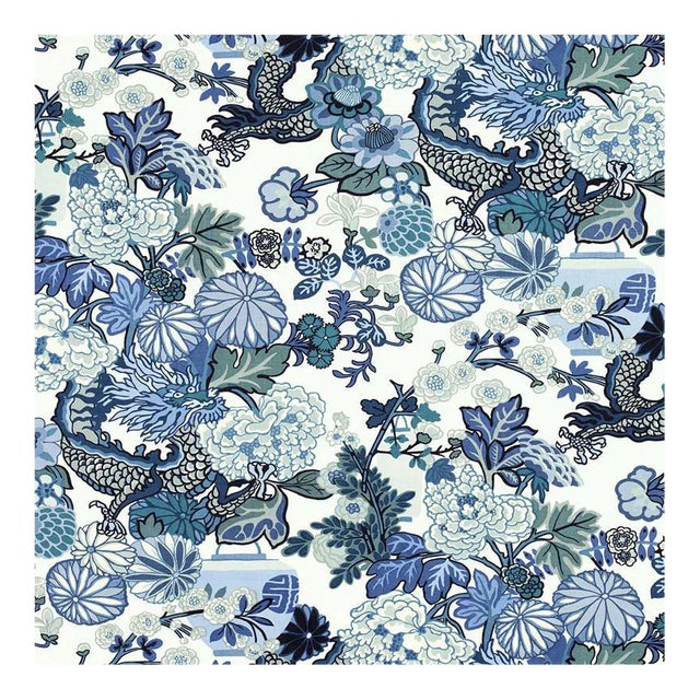 Sample, Schumacher Chiang Mai Dragon in China Blue For Sale