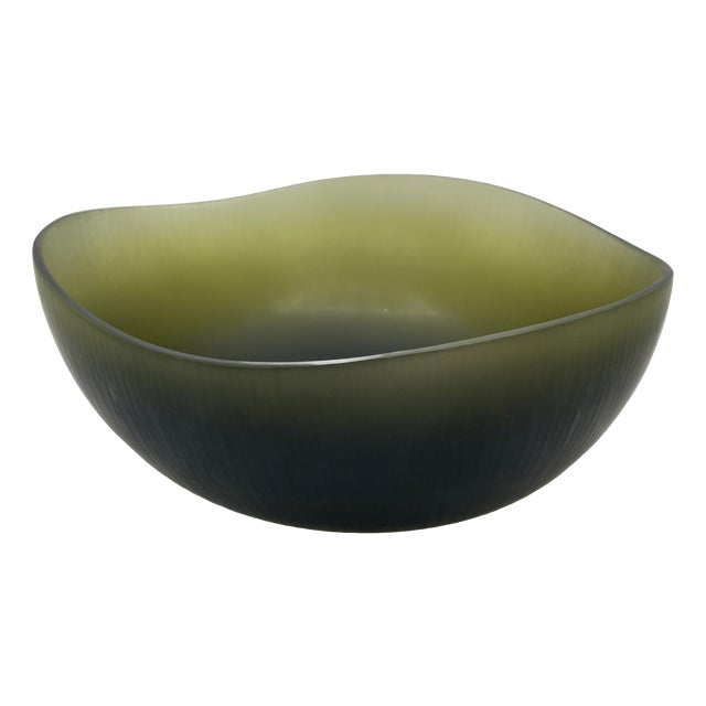 Green Battuti Bowl by Tobia Scarpa for Venini, 2020 For Sale
