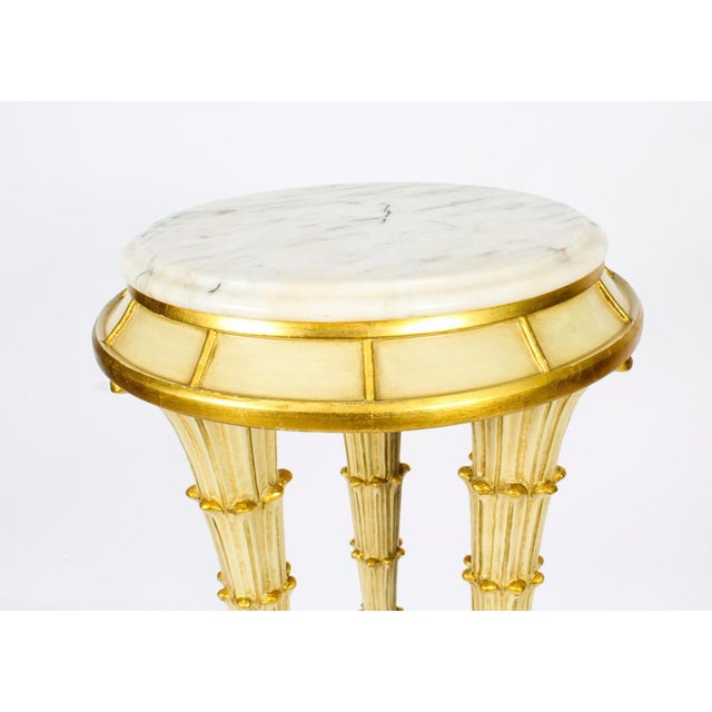 Mid-Century Hollywood Regency Painted Pedestal For Sale - Image 3 of 13