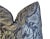 Custom-tailored pillow in Italian Mariano Fortuny cotton fabric called "Melagrana" in a black (dark purple) and silver...
