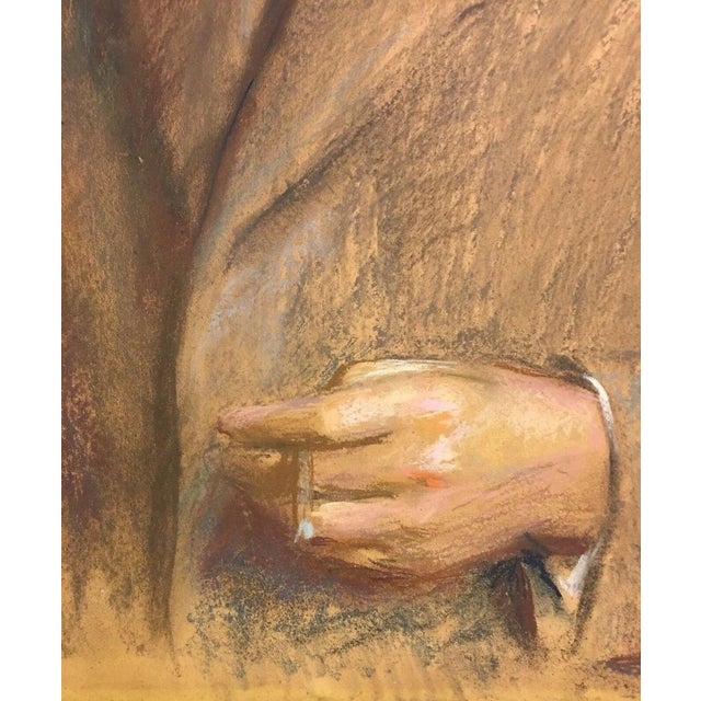 Reusing Fritz, Portrait of a Gentleman with Cigarillo, 1940, Pastel For Sale - Image 9 of 13