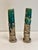 Vintage green-glazed candlesticks from the Richard Marshall Pottery. Perfect for collectors of rustic or medieval-style...