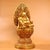 Traditional Late 20th Century Gilded Bronze Laughing Buddha Statue on Lotus Throne For Sale - Image 3 of 9