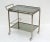 1 of 2 French Bar Cart two-tier by Guy Lefevre for Maison Jansen. 1960 in Chrome with smoked Glass Shelves and all...