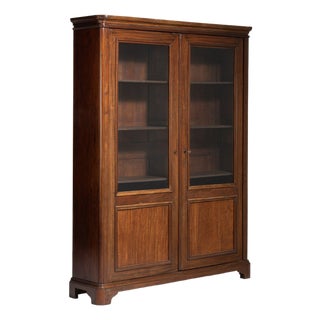 19th Century France Brown Wood Display Cabinet For Sale