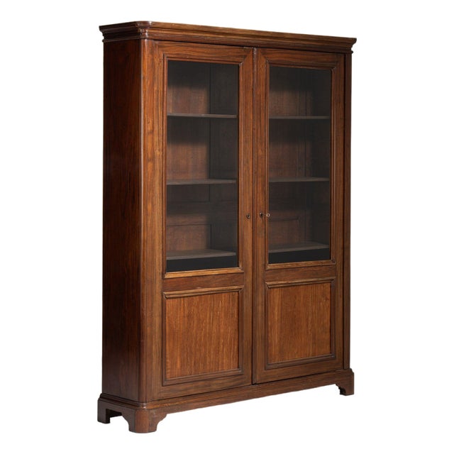 19th Century France Brown Wood Display Cabinet For Sale