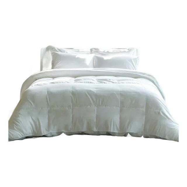 Winter Weight Premium White Duck Down Duvet with TENCELTM Lyocell Organic Cotton Shell, California King For Sale