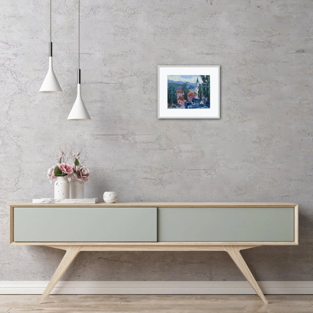 Textile "Virginia City Nevada" Contemporary Landscape Oil Painting For Sale - Image 7 of 12