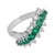 Vintage Emerald Diamond 18k White Gold Ring, Size 5.75 For Sale - Image 4 of 6