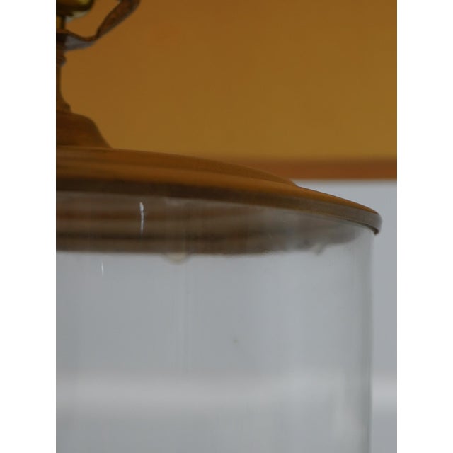 1900 - 1909 Antique Seeded Glass Jar Style Table Lamp For Sale - Image 5 of 8