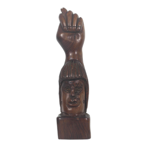 Vintage Wood Figa Fist Carved Fertility Femininity Symbolic Sculpture Art