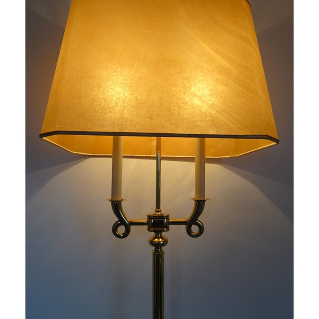 Gilded Brass Floor Lamp in the style of Gio Ponto, 1970s For Sale - Image 11 of 18