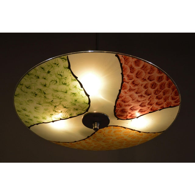 Mid-Century Chandelier in Chrome-Plated Steel and Glass, Czech, 1950s For Sale - Image 8 of 10