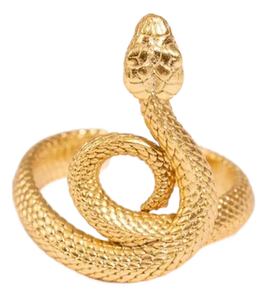 Eternal Serpent Gold Wrap Ring, Size 8