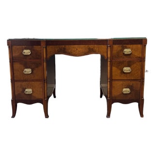 1940s Vintage Berkey and Gay Crotch Mahogany Desk For Sale