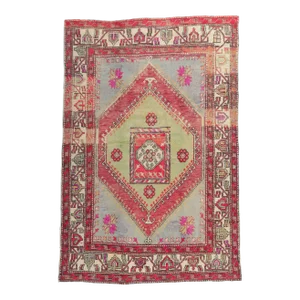 Vintage Turkish Oushak Rug - 5'08 X 08'06